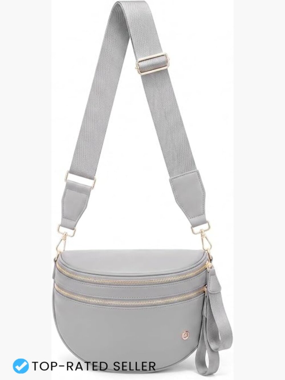Checkered Crossbody Bag Nylon Bum Bag Spacious Handbag Fanny Pack with Strap